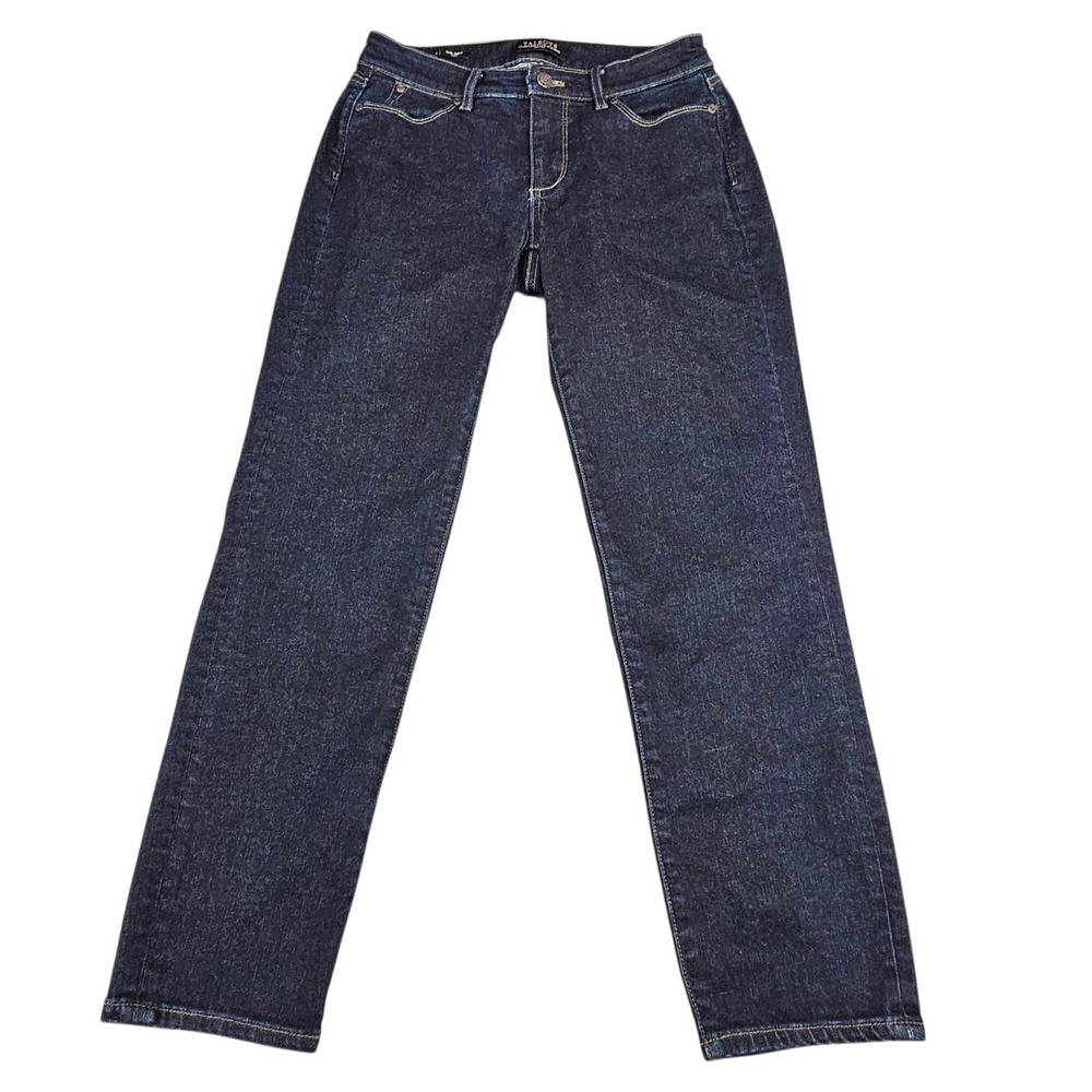 Talbots Flawless Five-Pocket Slim Ankle Curvy Jeans Sz 2P Dark Indigo Mid Rise‎
